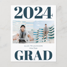 2023 HAUSHALT Blue Modern Script 2 Foto Einladung Flyer