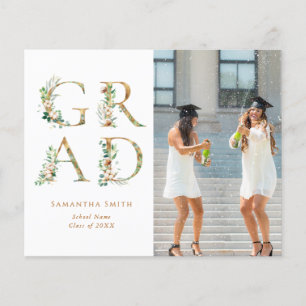 2023 HAUSHALT Gold Floral Moderne Grad Einladung