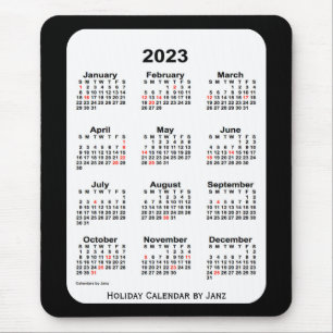 2023 Holiday Two Tone Black Calendar von Janz Mousepad