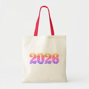 2023 in farbenfroher Skulls Tote Bag Tragetasche