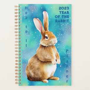 2023 Jahr des Kaninchens, Apple Green & Azure Blue Planer