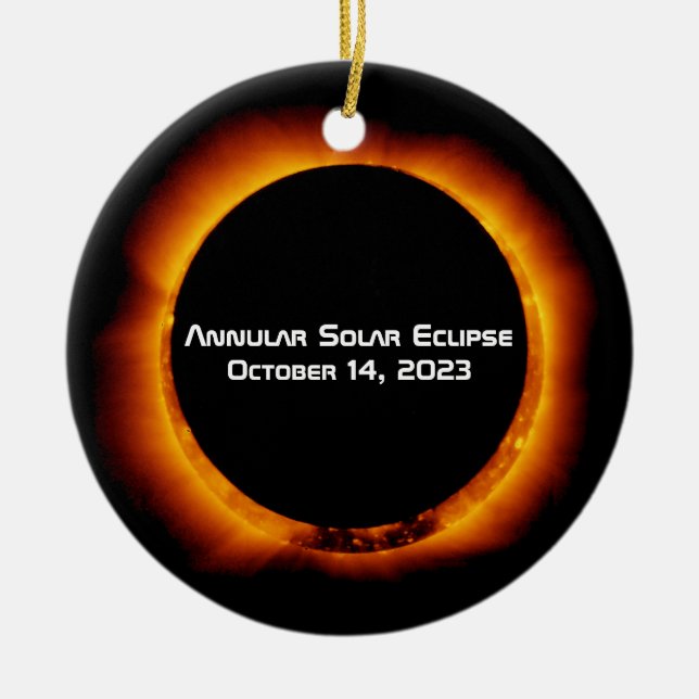 2023 Jährliche Solarkrise Keramik Ornament (Vorne)