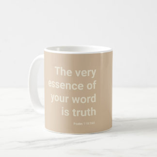 2023 JW Jahr Text Psalm 119:160 Minimal Beige Kaffeetasse