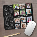 2023 Kalender - 12 Foto-Collage - schwarz Mousepad<br><div class="desc">Ein Kalender 2023 mit Platz für 12 Fotos. Sie können einen Namen,  ein Monogramm oder einen anderen benutzerdefinierten Text hinzufügen. Der Kalender ist unklar und leicht zu lesen. Sie können die Hintergrundfarbe ändern,  wenn Sie auf den Link "Anpassen" klicken und zum erweiterten Designbereich gehen.</div>