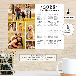 2023 Kalender 6 FotoCollage Personalisiertes Poste Poster