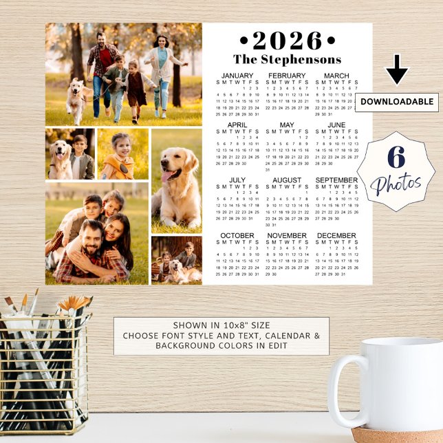 2023 Kalender 6 FotoCollage Personalisiertes Poste Poster (Von Creator hochgeladen)