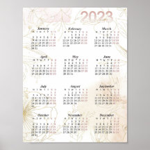 2023 Kalender, Aquarell Jahreskalender, Modern