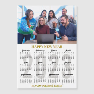 2023 Kalender Business Gold Schwarze Magnetkarte