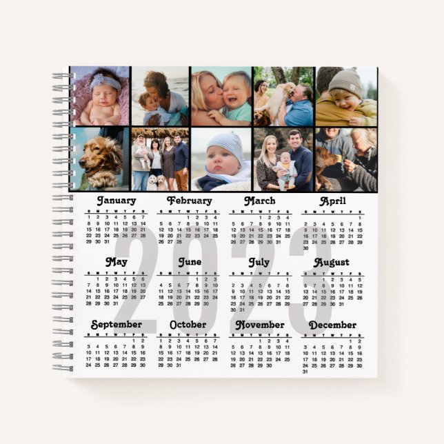 2023 Kalender Custom 10 Family Foto DIY Moderne Notizbuch (Vorderseite)