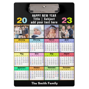 2023 Kalender Custom Family 4 Foto Modern Klemmbrett