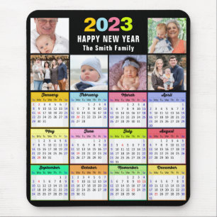 2023 Kalender Custom Family 6 Foto Modern Mousepad