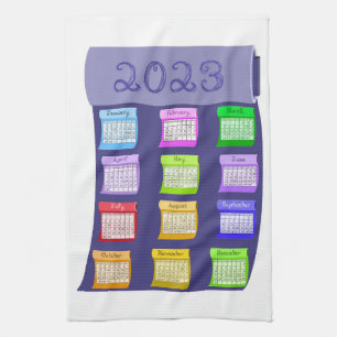2023 Kalender Fabric Bolt Bolts of Fabrics Geschirrtuch
