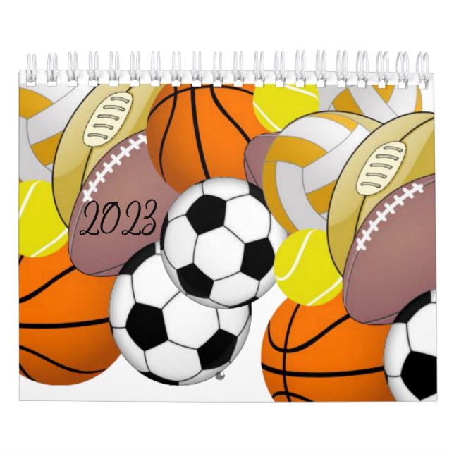 2023 Kalender Fußball, Basketball, Fußball (Titelbild)