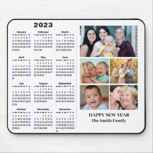 2023 Kalender Minimalistisch 5 Foto Familie Modern Mousepad