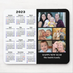 2023 Kalender Minimalistisch 5 Foto Familie Modern Mousepad