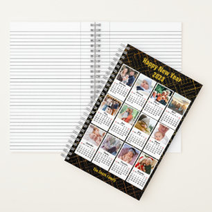 2023 Kalender Moderne Familie 12 Foto Collage DIY Notizbuch
