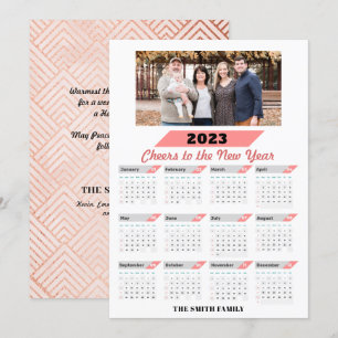 2023 Kalender Modernes Foto Gruß Feiertagskarte