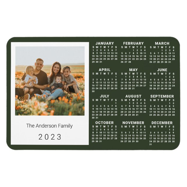 2023 Kalender Personalisiertes Vintages sofortiges Magnet (Horizontal)