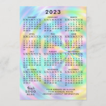 2023 Kalender Volljährig farbenfrohe Imitate Holog