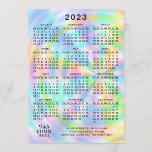 2023 Kalender Volljährig farbenfrohe Imitate Holog Programm