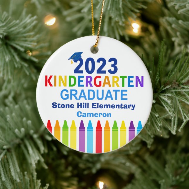 2023 Kindergarten Niedlicher Abschluss Keramik Ornament (Baum)