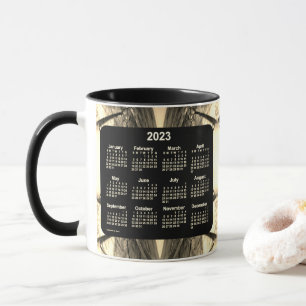 2023 Künstlerischer Sepia Neon Calendar von Janz T Tasse