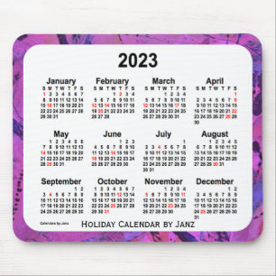2023 Magenta Holiday Art Kalender von Janz Mousepad