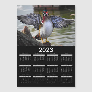 2023 Magnet Kalender Schöne Holzente