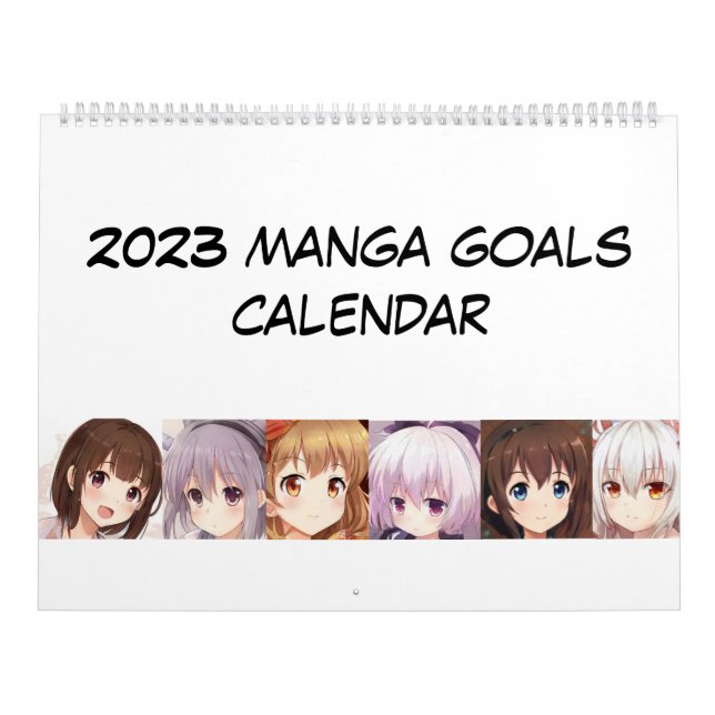 2023 Manga anime Mädchen Kalender Ziele (Titelbild)