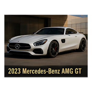 2023 Mercedes-Benz AMG GT modernes Luxus-Sportwage Poster