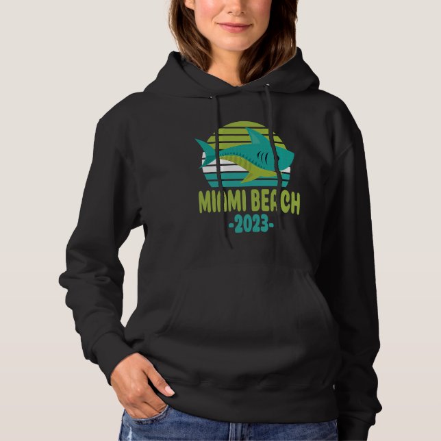 2023 Miami Beach Florida Shark Hoodie (Vorderseite)
