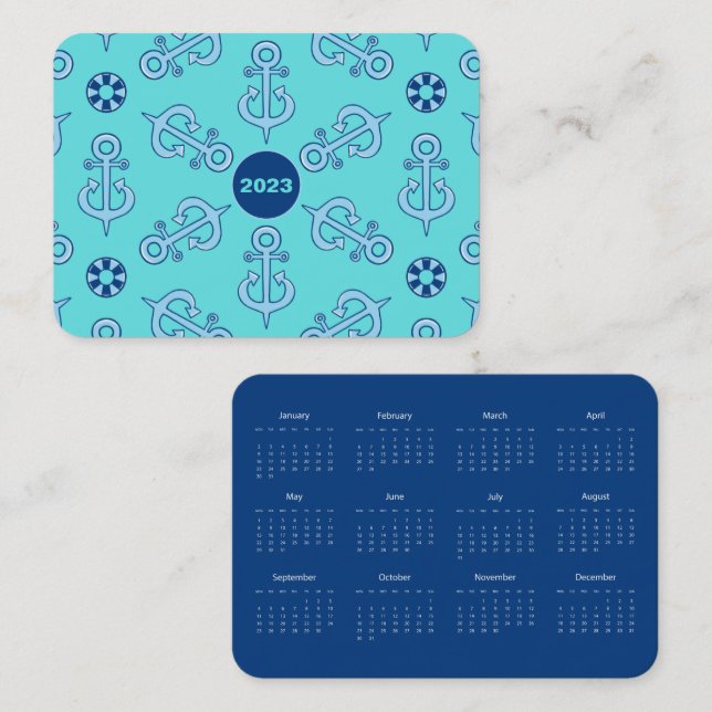 2023 Minikalender Visitenkarte (Vorne/Hinten)