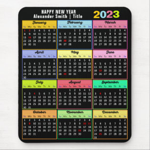2023 Minimalistischer Kalender Mousepad