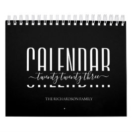 2023 Minimalistischer Schwarz-Weiß-Kalender Kalender