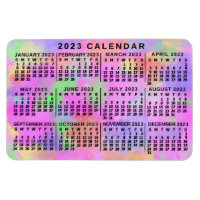 2023 Monatlicher Kalender Rainbow Spritzer Paint
