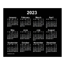 2023 Neon White Wall Calendar von Janz Poster