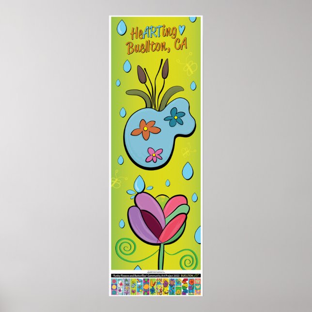 2023 Poster - Es regnet Blume - Buellton.Art (Vorne)