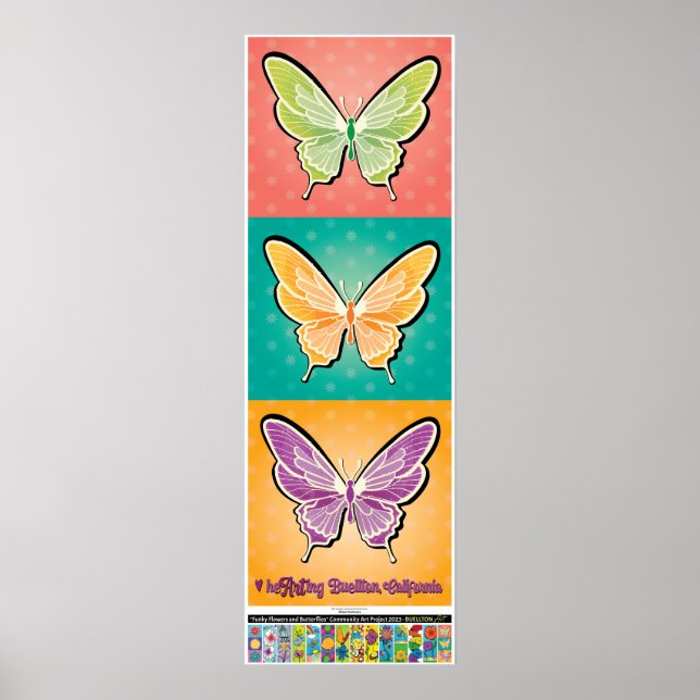 2023 Poster - Pop Butterflies - Buellton.Art (Vorne)