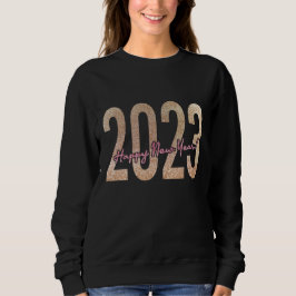 2023 Premium-Design mit gliteriger Textur Sweatshirt