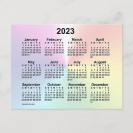 2023 Rainbow Cloud Mini Calendar von Janz Postkarte