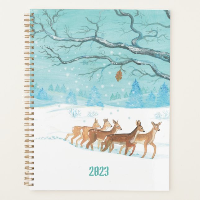 2023 Roe Deer im Winterplaner Planer (Vorderseite)