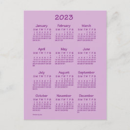 2023 Rose Pink Tekton Mini Kalender von Janz Postkarte