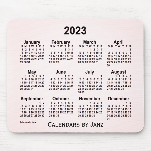 2023 Sangria Rauchkalender von Janz Mouse Pad Mousepad (Vorne)