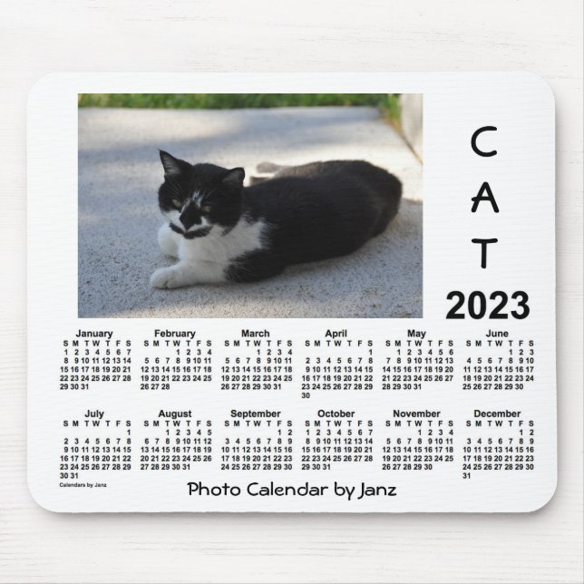 2023 Sassy Cat Foto Calendar von Janz Mousepad (Vorne)