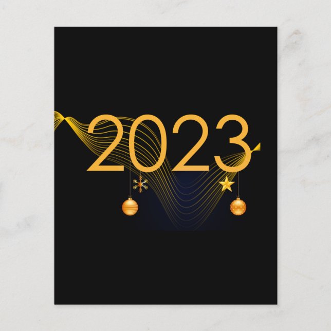 2023 Schwarz und Gold Flyer (Vorne)