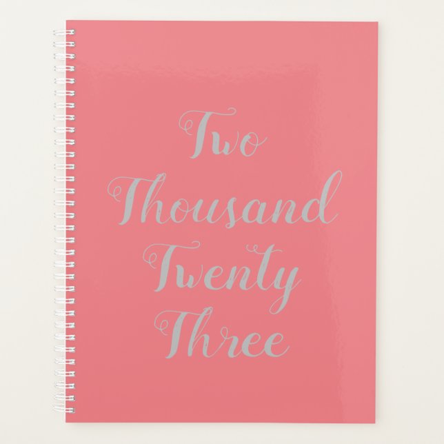2023 Script-Planer Peach Pink Planer (Vorderseite)