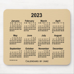 2023 Sepia Gray Calendar von Janz Mouse Pad Mousepad