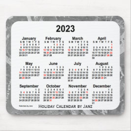 2023 Silver Holiday Art Calendar von Janz Mouse Pa Mousepad