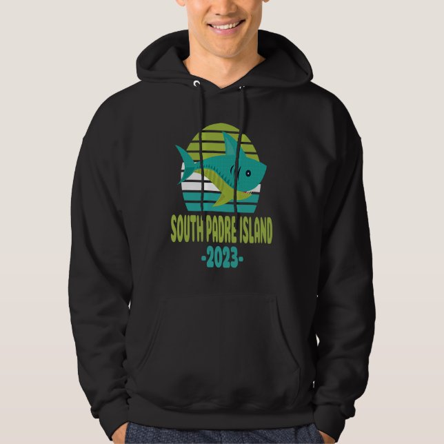2023 South Padre Island Texas Shark Hoodie (Vorderseite)
