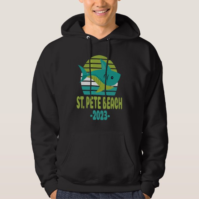 2023 St Pete Beach Florida Shark Hoodie (Vorderseite)